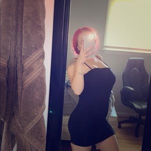 Plain black dress from Fashion Nova